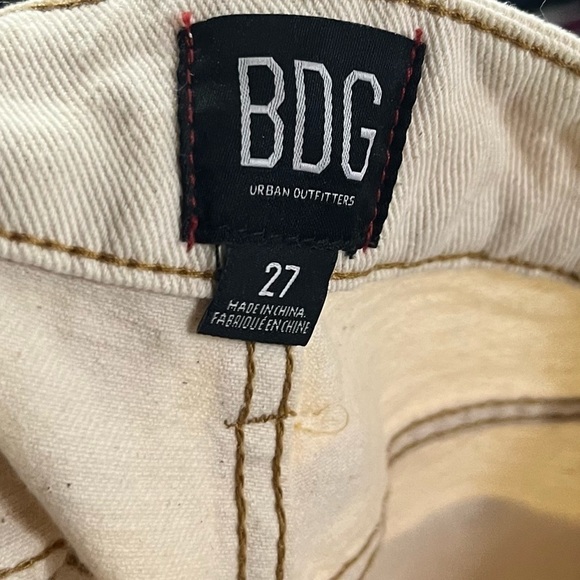 Urban Outfitters BDG Off White Stovepipe High Rise Wide Leg Jeans 27 - Picture 7 of 7